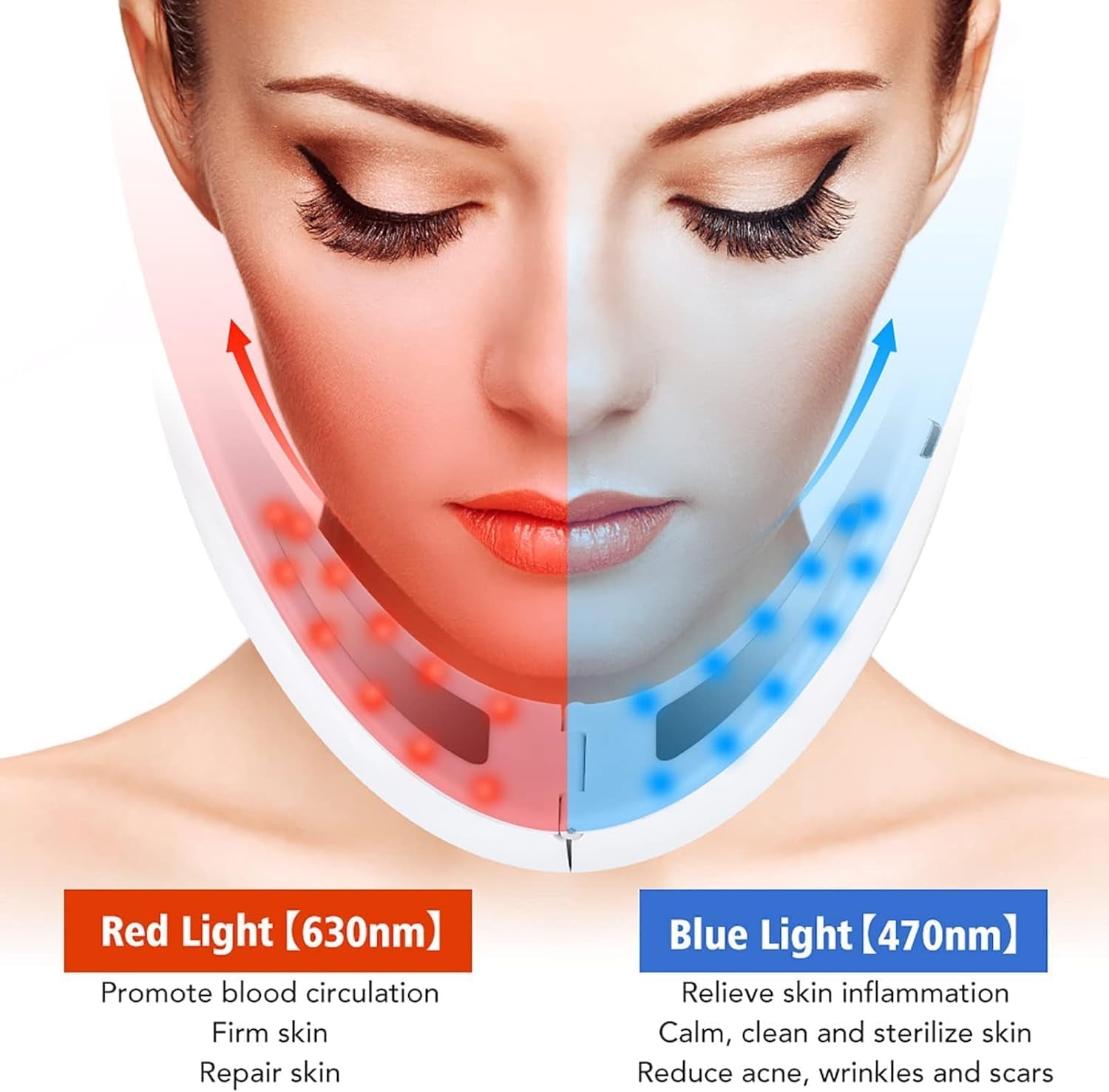 Massaggiatore Modellante V-Face Lifting Del Viso Massaggiatore Riduttore Elettrico Doppio Mento, Intelligente per Il Sollevamento Del Viso Dispositivo