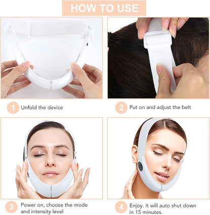 Massaggiatore Modellante V-Face Lifting Del Viso Massaggiatore Riduttore Elettrico Doppio Mento, Intelligente per Il Sollevamento Del Viso Dispositivo